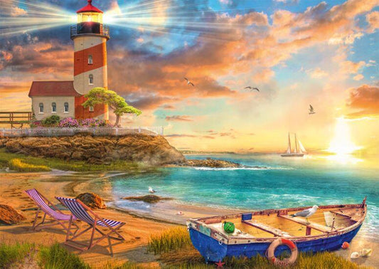 Schmidt - Sunset over Lighthouse Bay - 1000 Piece Jigsaw Puzzle