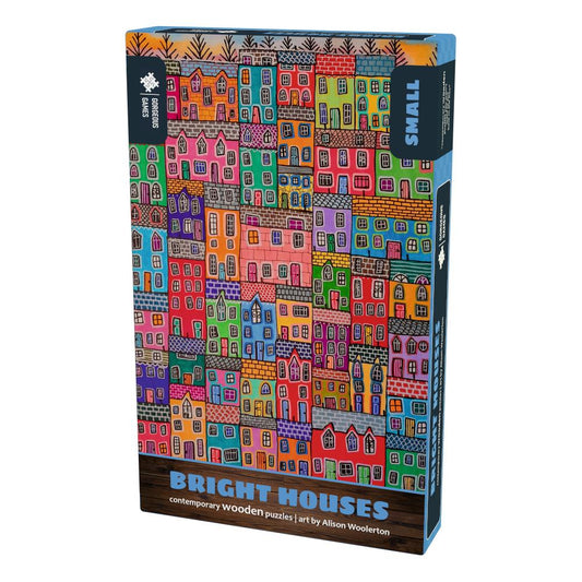 Gorgeous Games - Bright Houses - 117 Piece Wooden Jigsaw Puzzle