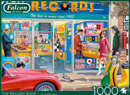 Falcon de Luxe - The Record Shop - 1000 Piece Jigsaw Puzzle