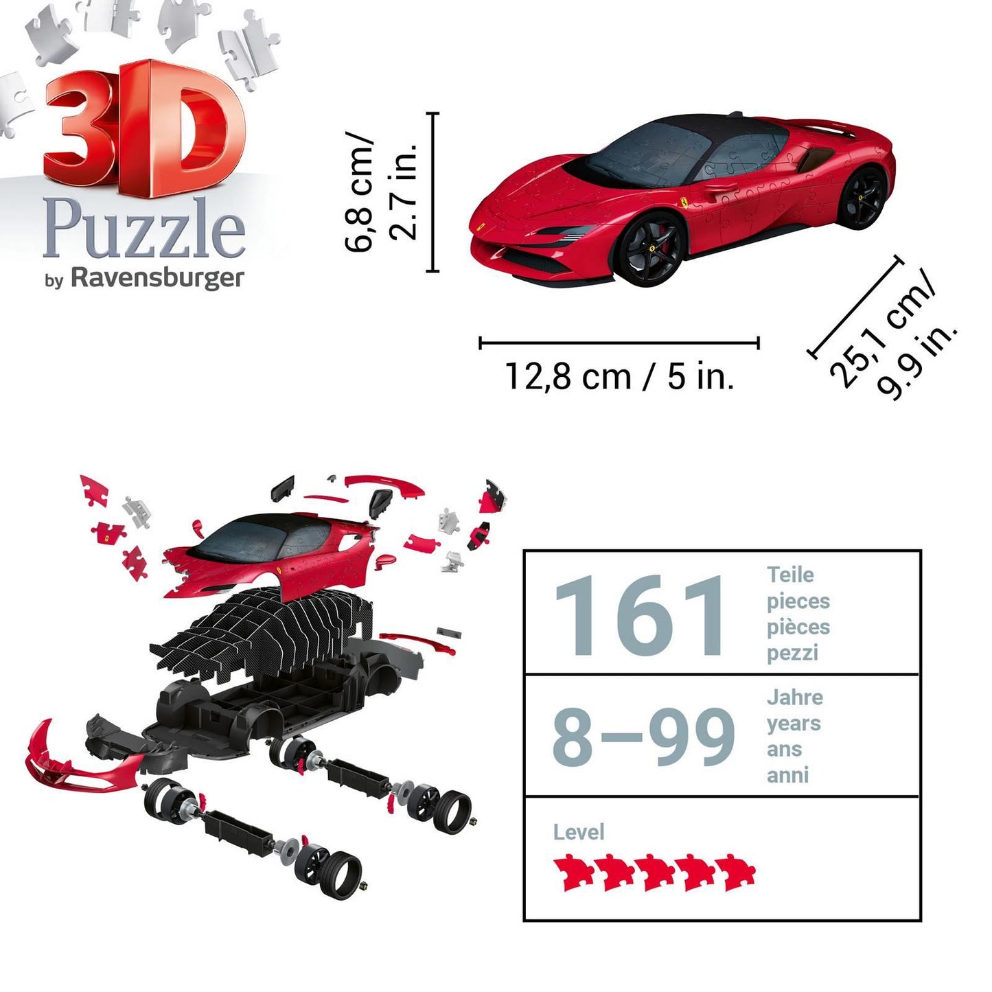 Ravensburger - Ferrari Stradale - 108 3D Piece Jigsaw Puzzle