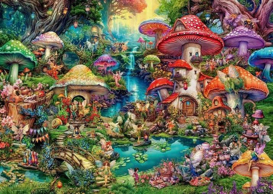 Ravensburger - Merry Mushroom Village - 1000 Piece Jigsaw Puzzle
