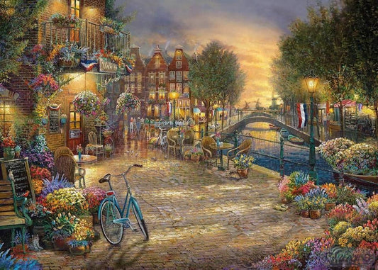 Gibsons - Amsterdam Cafe - 1000 Piece Jigsaw Puzzle