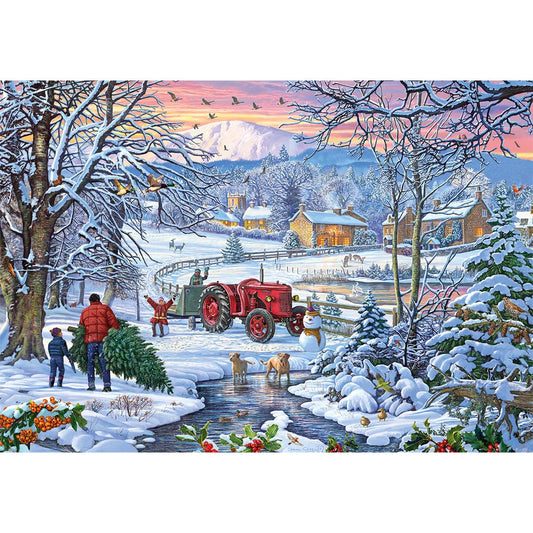Gibsons - Bringing Home the Tree - 100XXL Piece Jigsaw Puzzle