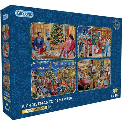 Gibsons - A Christmas to Remember - 4 x 500 Piece Jigsaw Puzzle