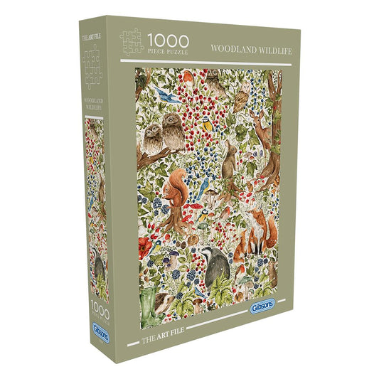 Gibsons - The Art File Woodland Wildlife - 1000 Piece Jigsaw Puzzle