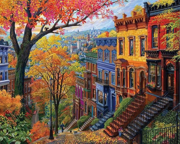 White Mountain - Autumn In The City - 1000 Piece Jigsaw Puzzle