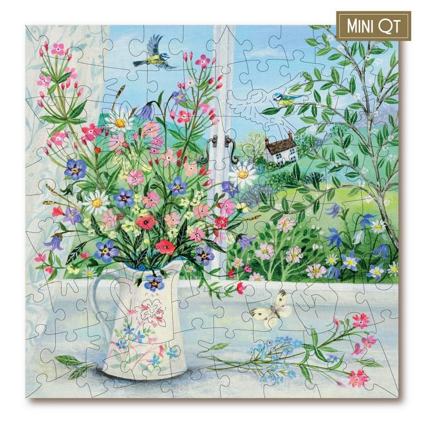 Victory Puzzles - Jug Of Wildflowers - 86 Piece Wooden Jigsaw Puzzle