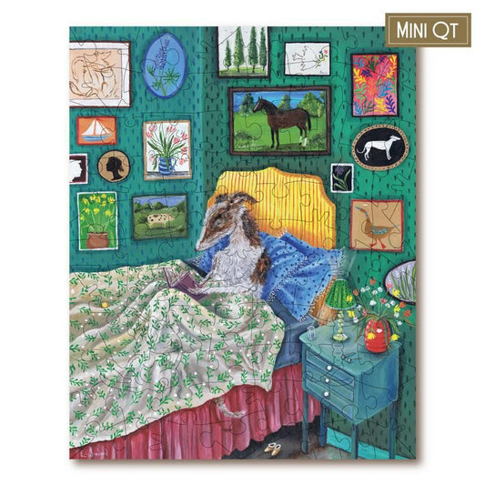 Victory Puzzles - Please Dont Let The Dog In The Bed - 87 Piece Wooden Jigsaw Puzzle