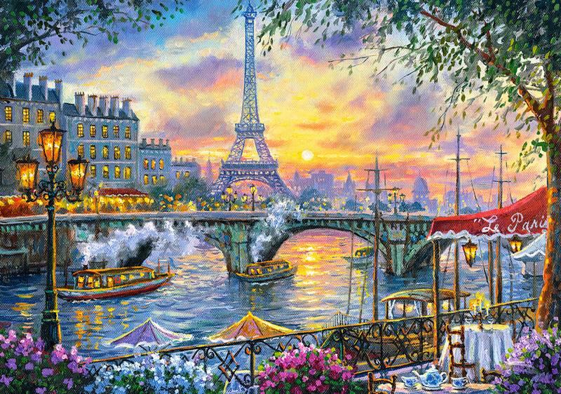 Castorland - Tea time in Paris - 500 Piece Jigsaw Puzzle