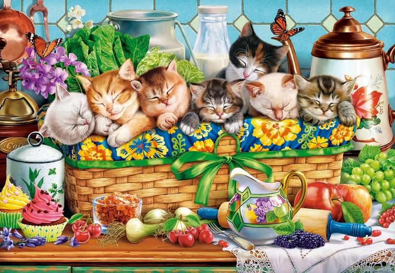 Castorland - Napping Kittens - 1000 Piece Jigsaw Puzzle