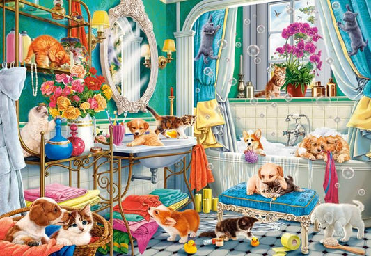 Castorland - Crazy Pet Bath - 1500 Piece Jigsaw Puzzle