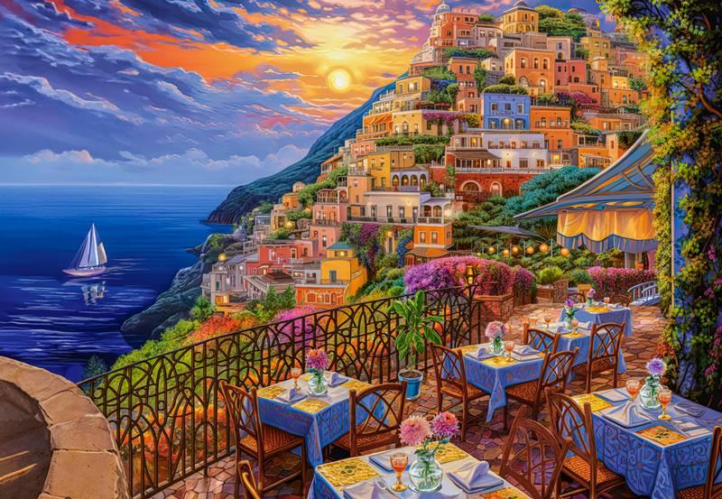 Castorland - Romantic Positano Evening - 1500 Piece Jigsaw Puzzle