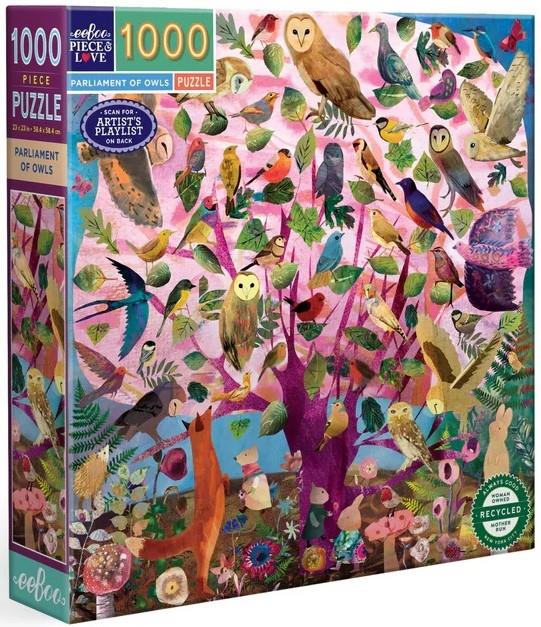 Eeboo - Parliament Of Owls - 1000 Piece Jigsaw Puzzle