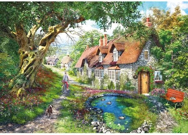 Wentworth - Flower Hill Cottage - 250 Piece Wooden Jigsaw Puzzle