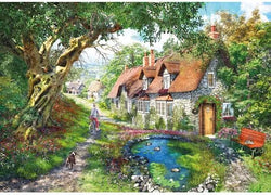 Wentworth - Flower Hill Cottage - 250 Piece Wooden Jigsaw Puzzle