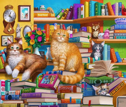 Springbok - Bookshop Cats - 1000 Piece Jigsaw Puzzle