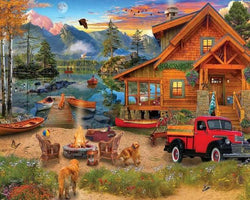 White Mountain - Lake Retreat - 1000 Piece Jigsaw Puzzle