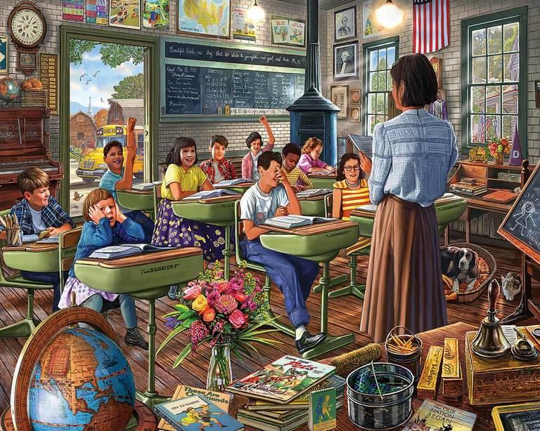 White Mountain - Vintage Classroom - 1000 Piece Jigsaw Puzzle