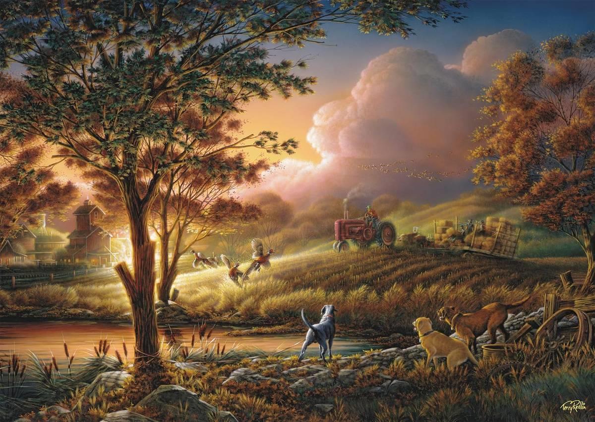 Schmidt - Terry Redlin - Sun Gold over Ripe Fields - 1000 Piece Jigsaw Puzzle