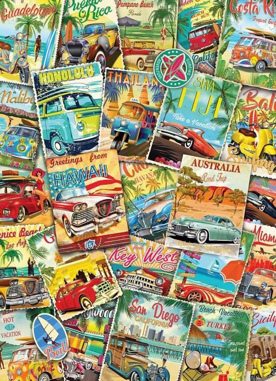 Eurographics - Vintage Travel Collage - 1000 Piece Jigsaw Puzzle