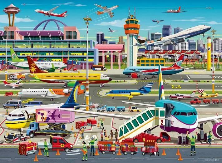 Ravensburger - Airport Central - 150 XXL Piece Jigsaw Puzzle