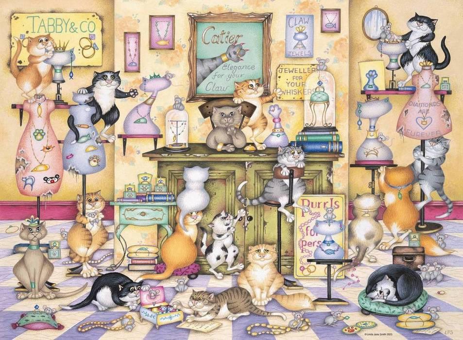 Ravensburger - Crazy Cats - Tabby & Co - 500 Piece Jigsaw Puzzle