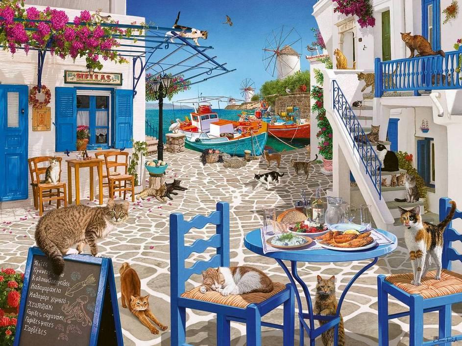 Ravensburger - Cats of Mykonos - 1500 Piece Jigsaw Puzzle