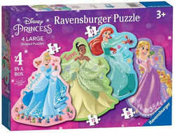 Ravensburger - Disney Princess Shaped Puzzle - 4 in a Box Jigsaw Puzzle