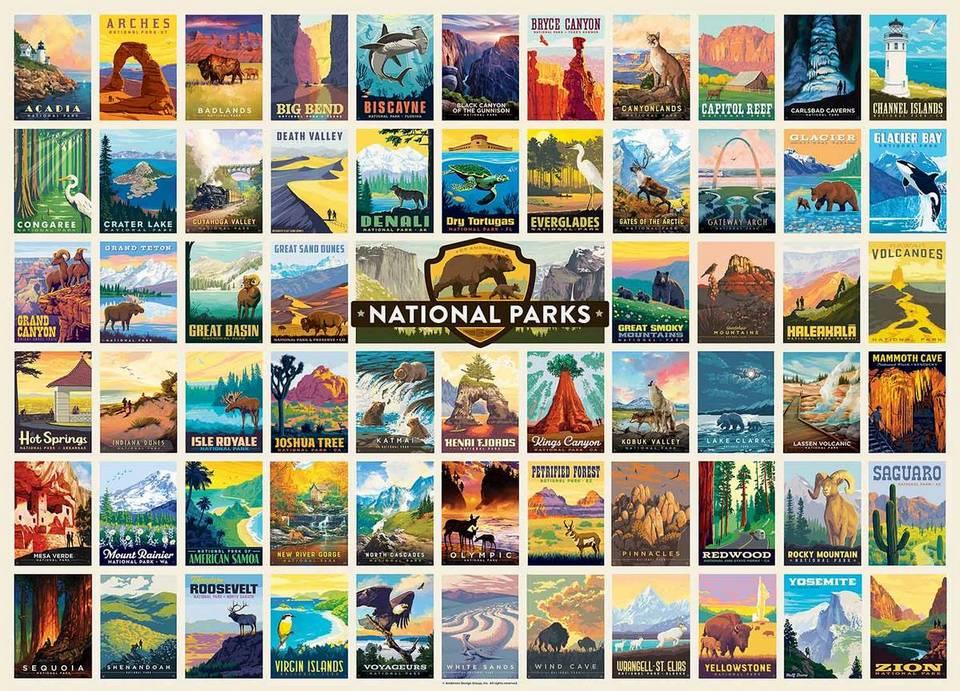 Masterpieces Americas National Parks Collage, 1000-piece jigsaw puzzle