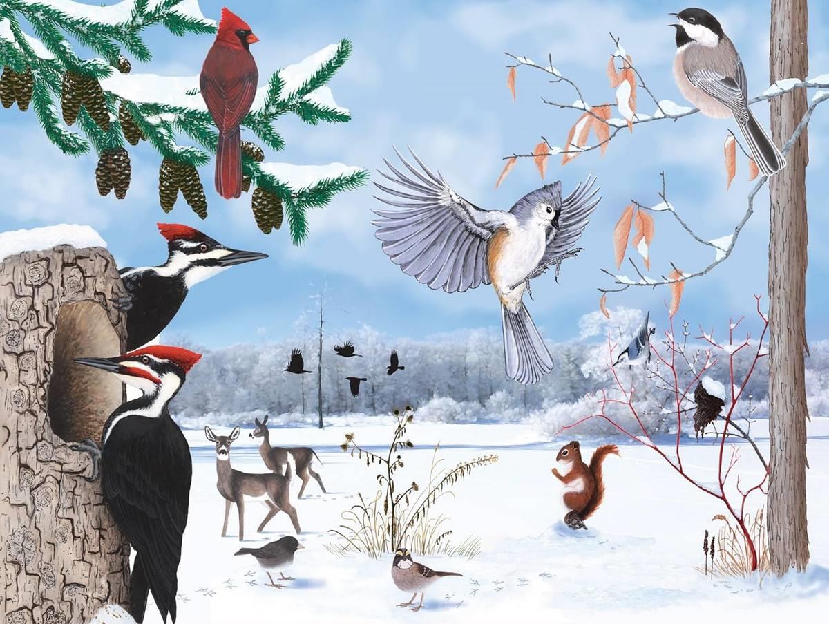 New York Puzzle Company Winter Trail, 1000-piece jigsaw puzzle
