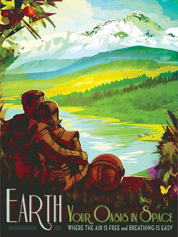 New York Puzzle Company - Oasis in Space - 1000 Piece Jigsaw Puzzle