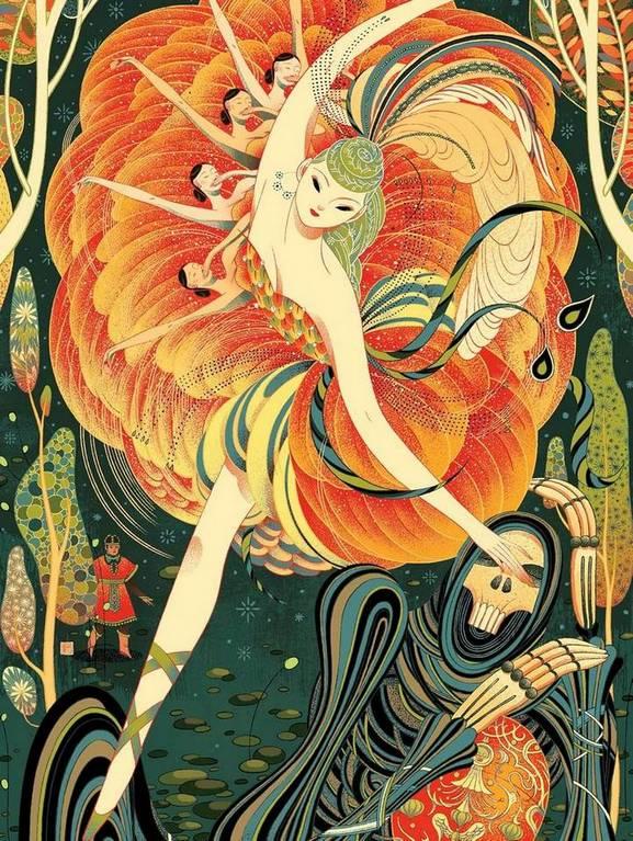 New York Puzzle Company Firebird, 1000-piece jigsaw puzzle