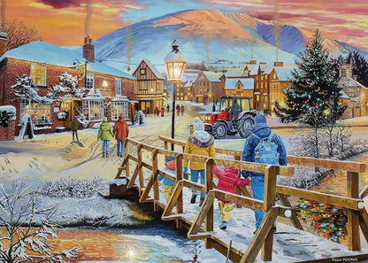 Falcon de Luxe - A Festive Stroll - 1000 Piece Jigsaw Puzzle
