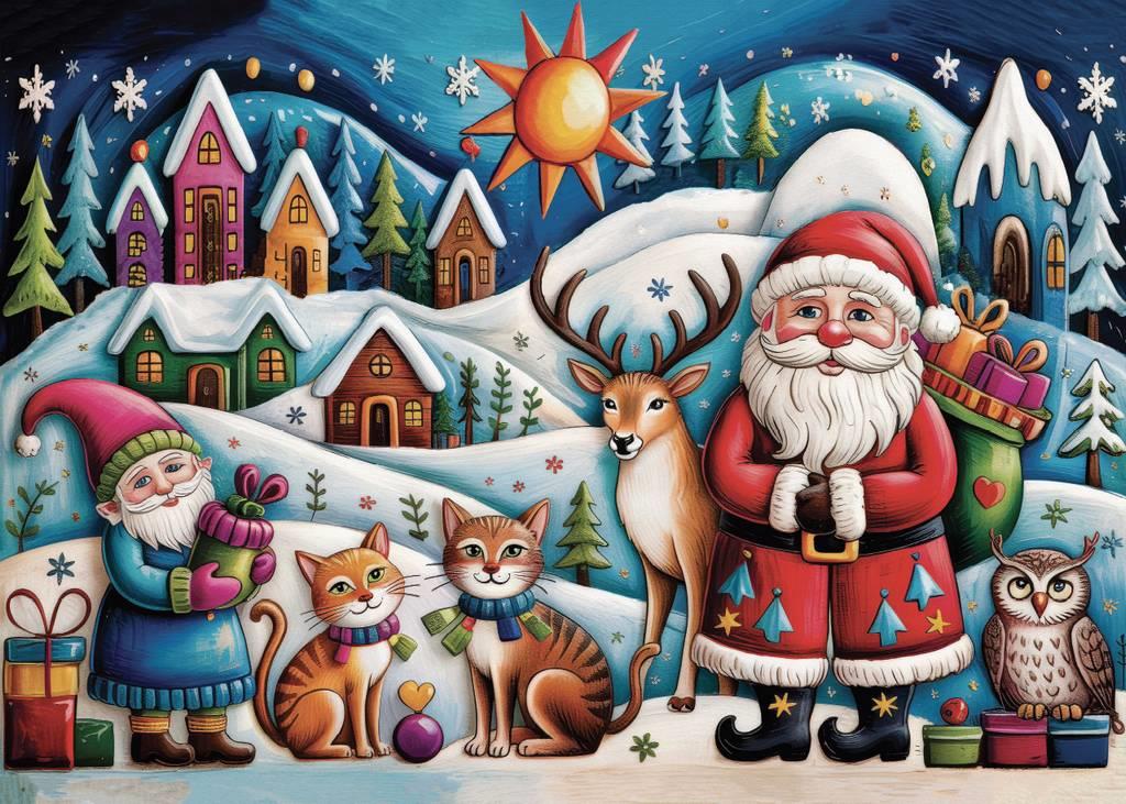 JaCarou - Boho Christmas - 1000 Piece Jigsaw Puzzle