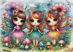 JaCarou - Garden Fairy Trio - 1000 Piece Jigsaw Puzzle