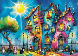 JaCarou - Meowtiful Night - 1000 Piece Jigsaw Puzzle
