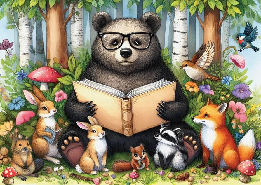 Delfy - Bears Storytime Circle - 1000 Piece Jigsaw Puzzle