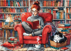 Delfy - Cozy Reading Time - 1000 Piece Jigsaw Puzzle