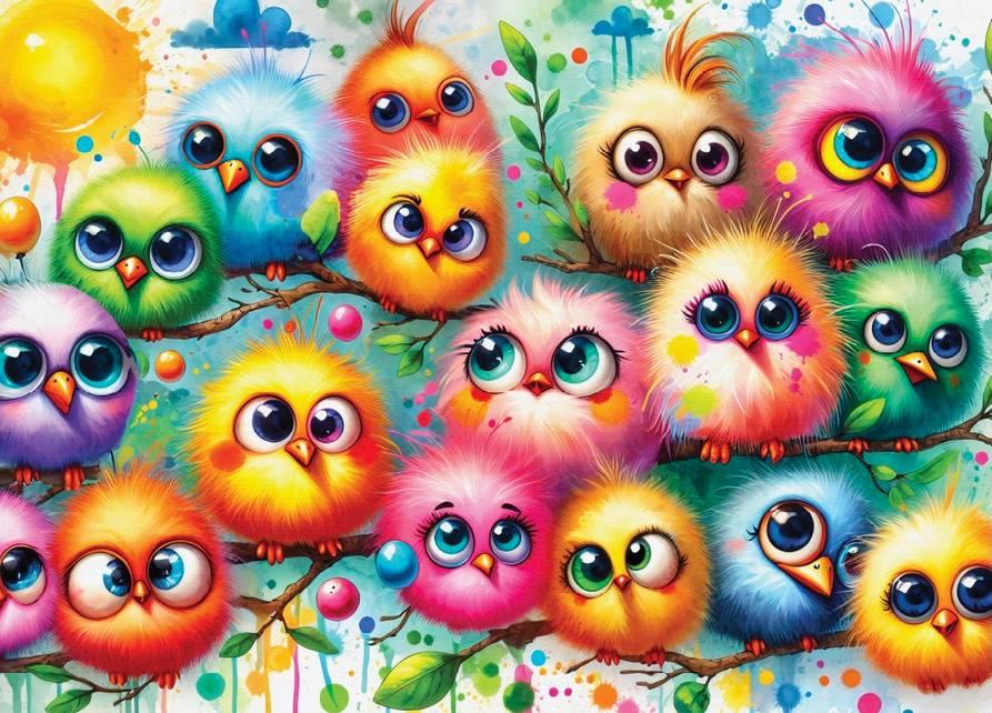 Delfy - Feathers of Fun - 1000 Piece Jigsaw Puzzle