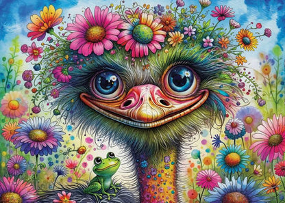 Delfy - Ostrich and Friend - 1000 Piece Jigsaw Puzzle