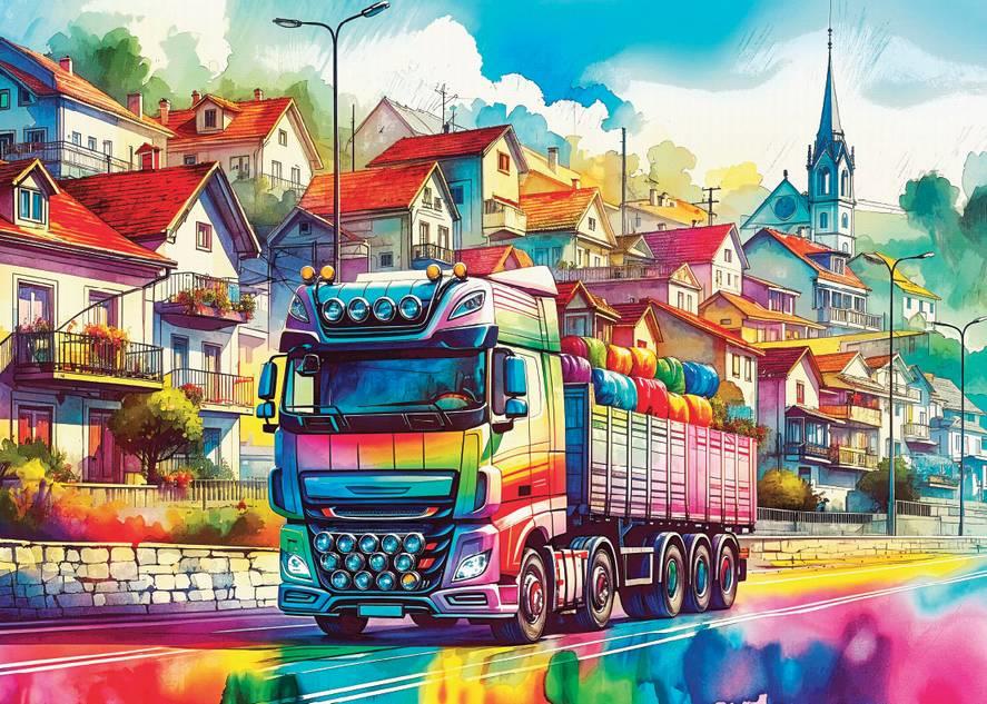 Delfy - Rolling Through Colors - 1000 Piece Jigsaw Puzzle