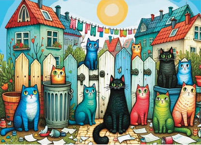Delfy - Whiskers on the Street - 1000 Piece Jigsaw Puzzle