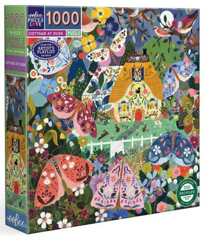 Eeboo - Cottage at Dusk - 1000 Piece Jigsaw Puzzle