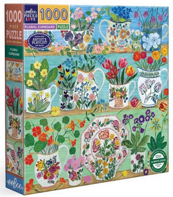 Eeboo - Floral Cupboard - 1000 Piece Jigsaw Puzzle