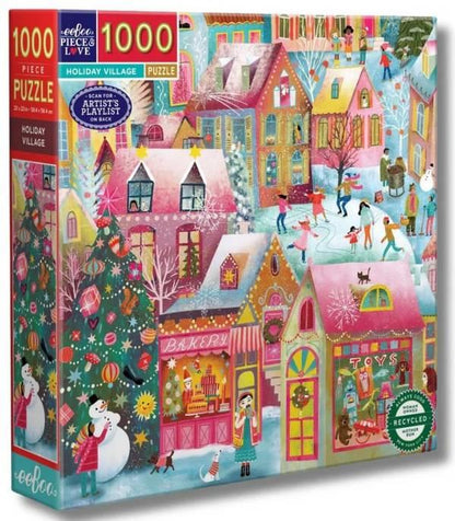 Eeboo - Holiday Village - 1000 Piece Jigsaw Puzzle