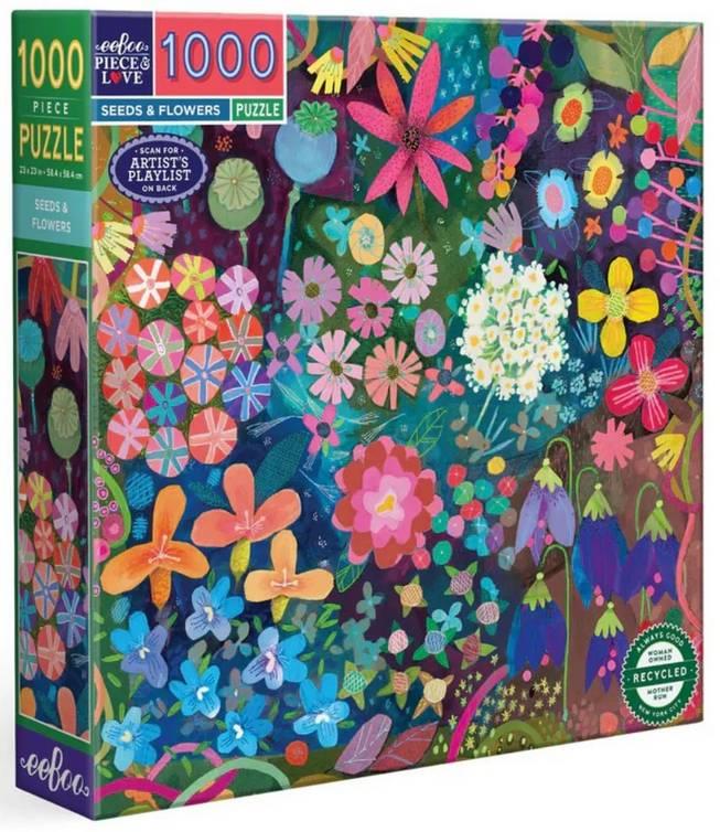 Eeboo - Seeds & Flowers - 1000 Piece Jigsaw Puzzle