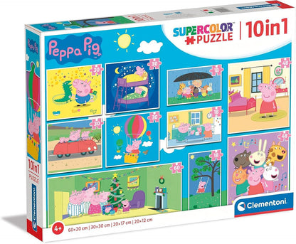 Clementoni - Peppa Pig - 10 in 1 Jigsaw Puzzle