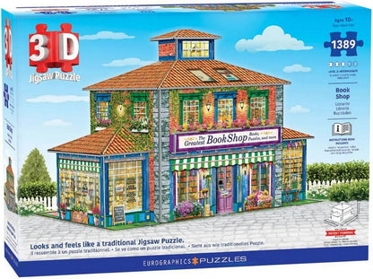 Eurographics - Book Shop - 1389 Piece 3D Jigsaw Puzzle