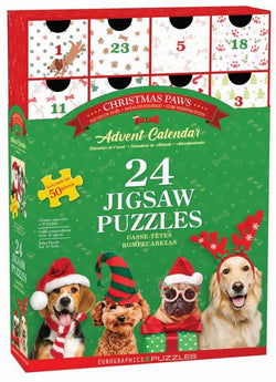 Eurographics - Christmas Paws - Advent Calendar 24 x 50 Piece