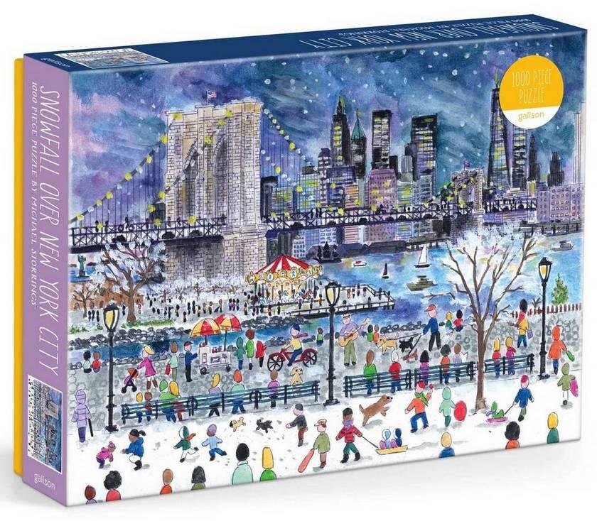 Galison - Michael Storrings - Snowfall over New York City - 1000 Piece Jigsaw Puzzle